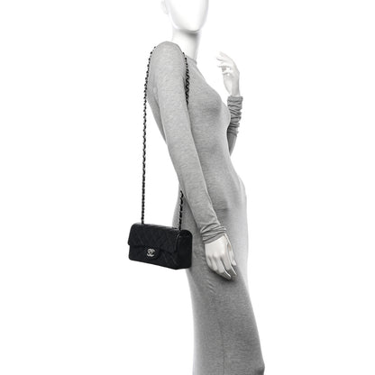 Chanel Lambskin Quilted Mini Rectangular Flap Black 2 of 11