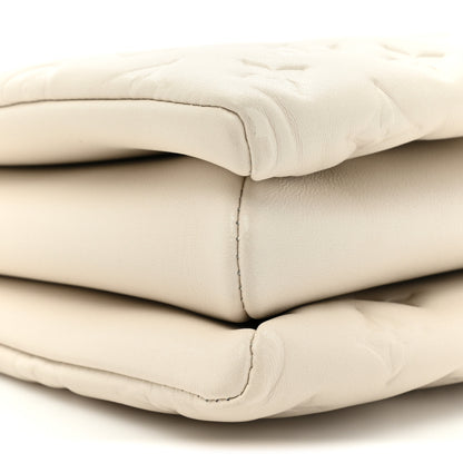Louis Vuitton Lambskin Embossed Monogram Coussin PM Cream 10 of 12
