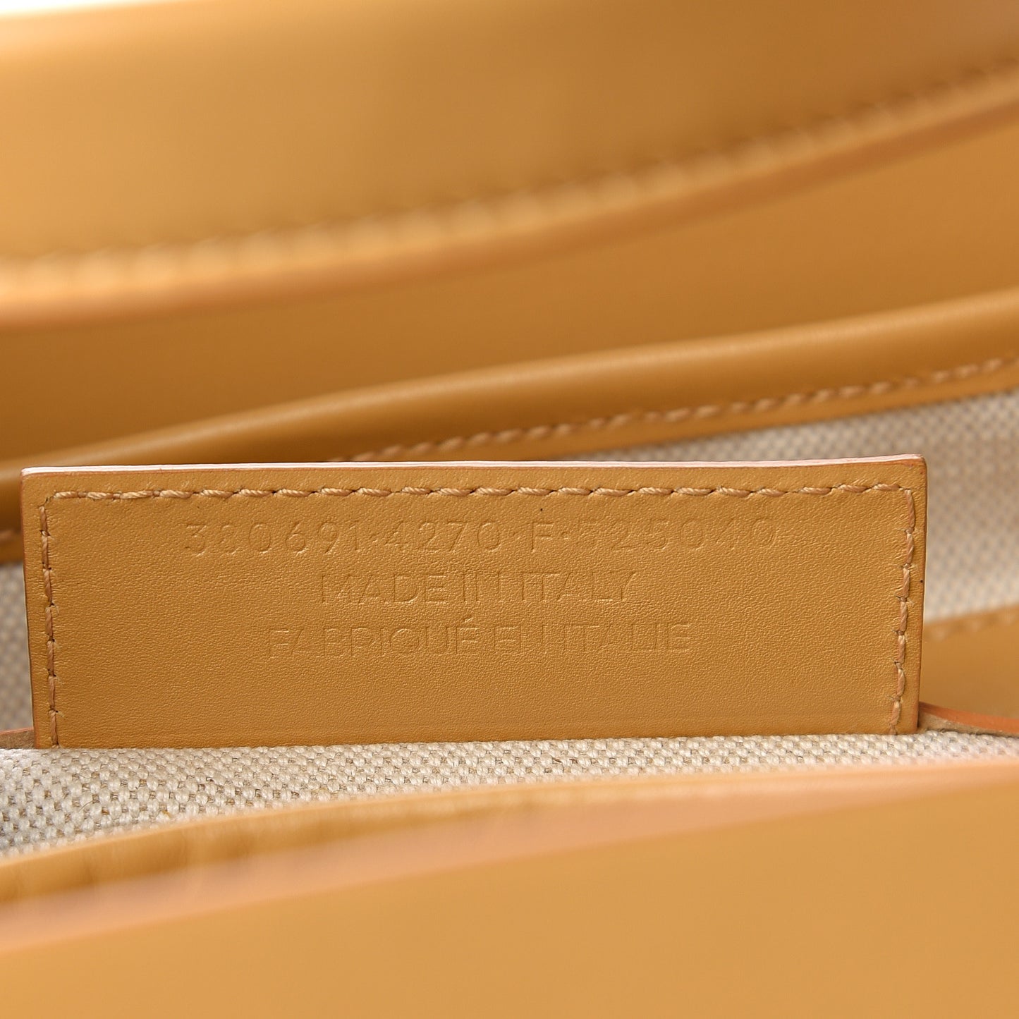 Calfskin Canvas Cutout Tote Sand