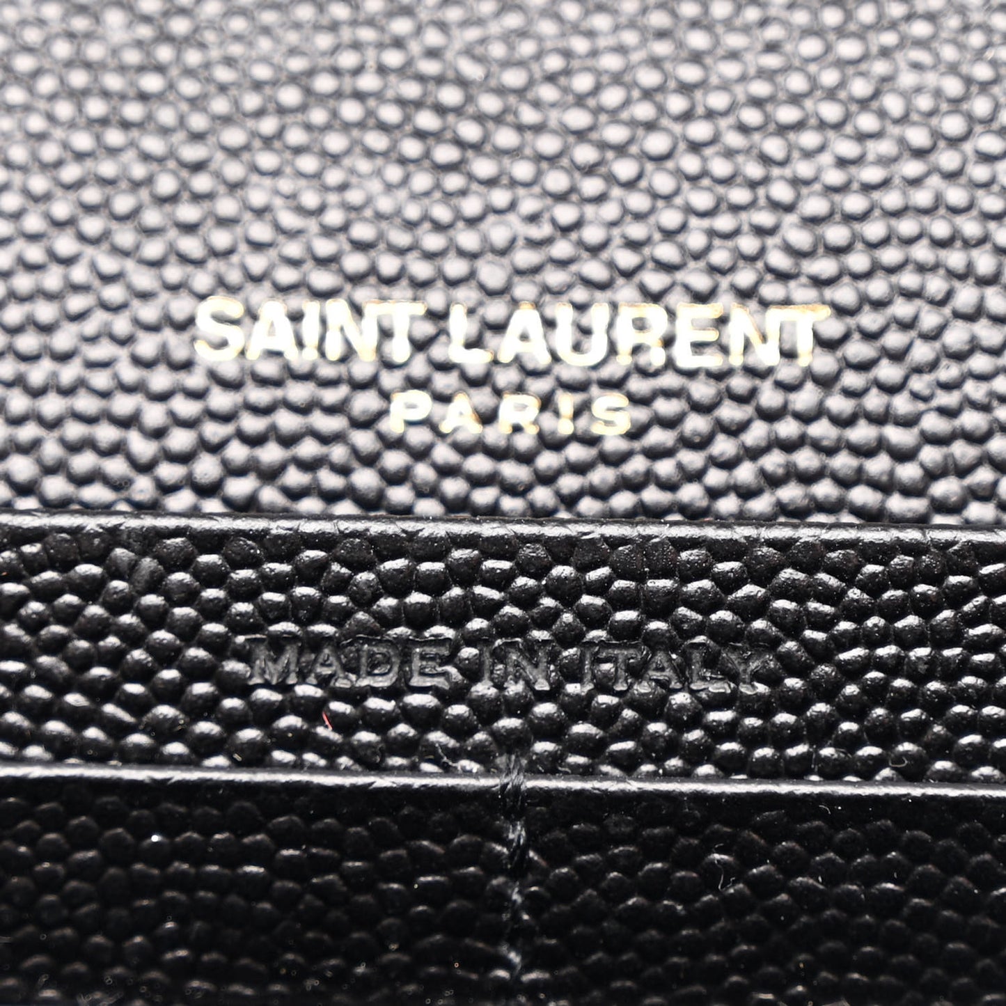 Grain De Poudre Matelasse Chevron Monogram Chain Wallet Black