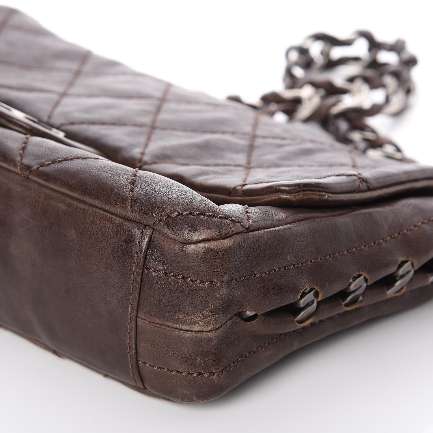 Chanel Calfskin Quilted Modern Chain Flap Brown 9 of 9