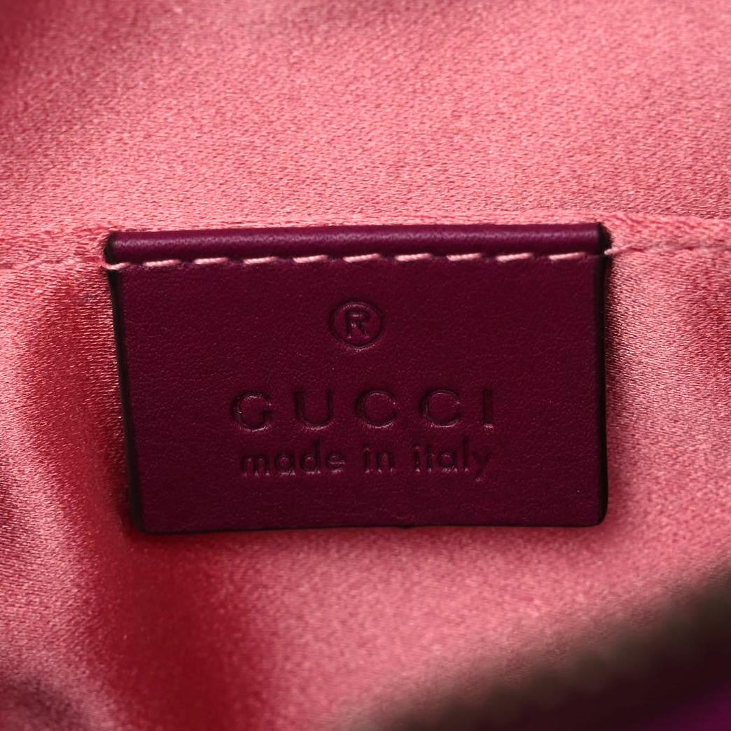 Velvet Matelasse GG Marmont Belt Bag Fuchsia 85 34 Violet Cyclamen