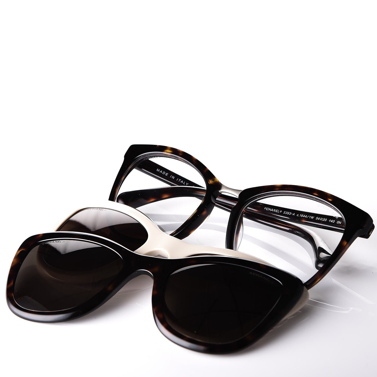 Chanel Clip On Sunglasses 5393-A Tortoise Beige 2 of 16