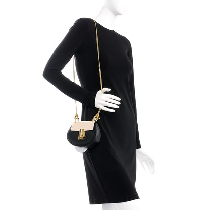 Chloe Textured Calfskin Lambskin Nano Drew Shoulder Bag Black 2 of 6