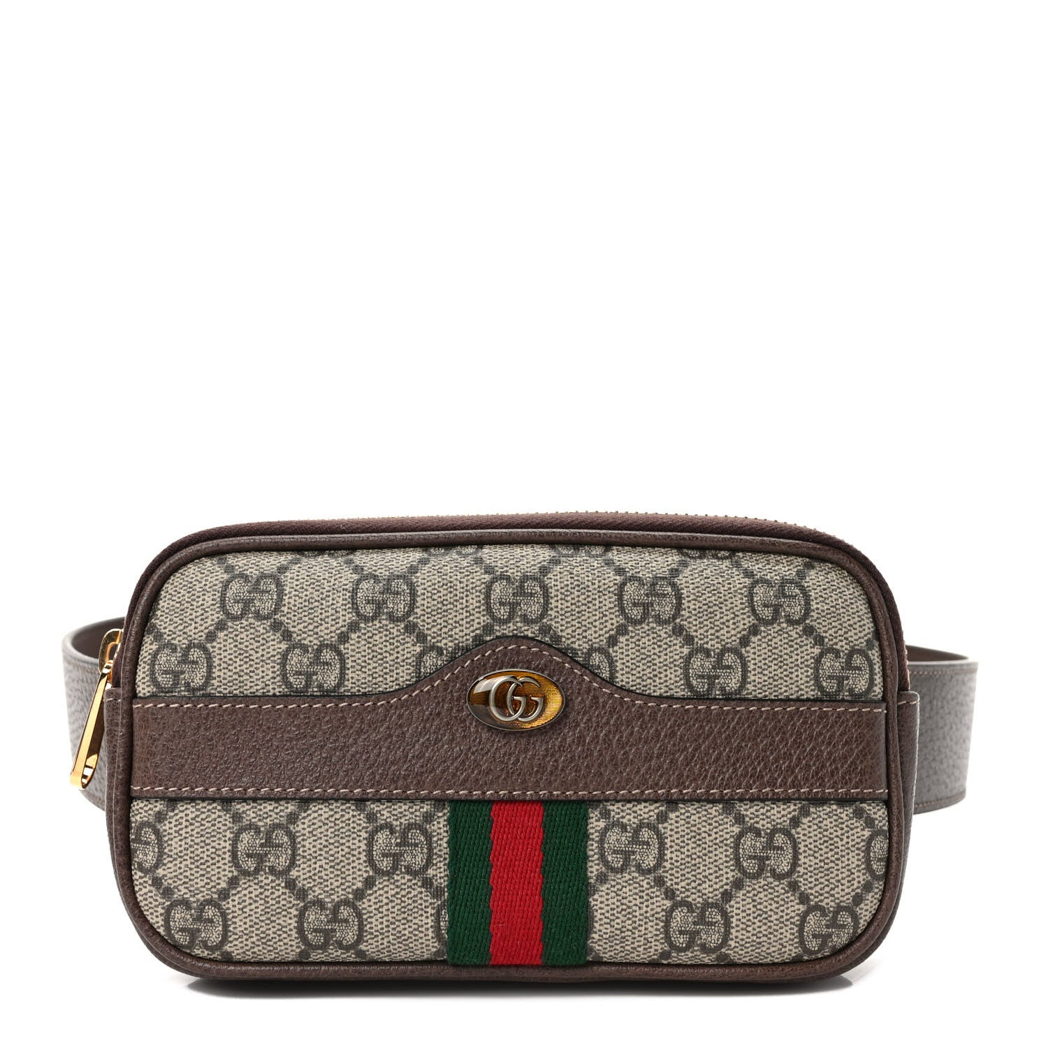 Gucci GG Supreme Monogram Ophidia Belted iPhone Case 85 34 Dark Brown 1 of 10