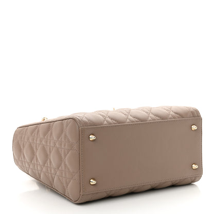 Christian Dior Lambskin Cannage Medium Lady Dior Warm Taupe 4 of 11