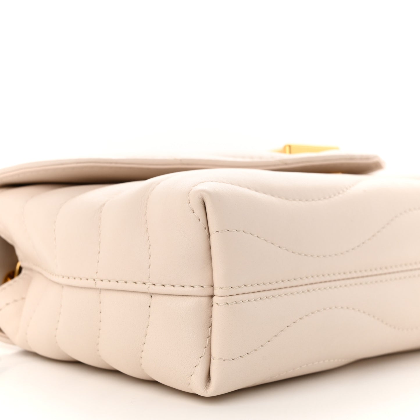 Calfskin LV New Wave Chain Bag Ivory