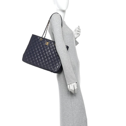 Chanel Caviar Quilted Large CC Shopping Tote Navy 2 of 12