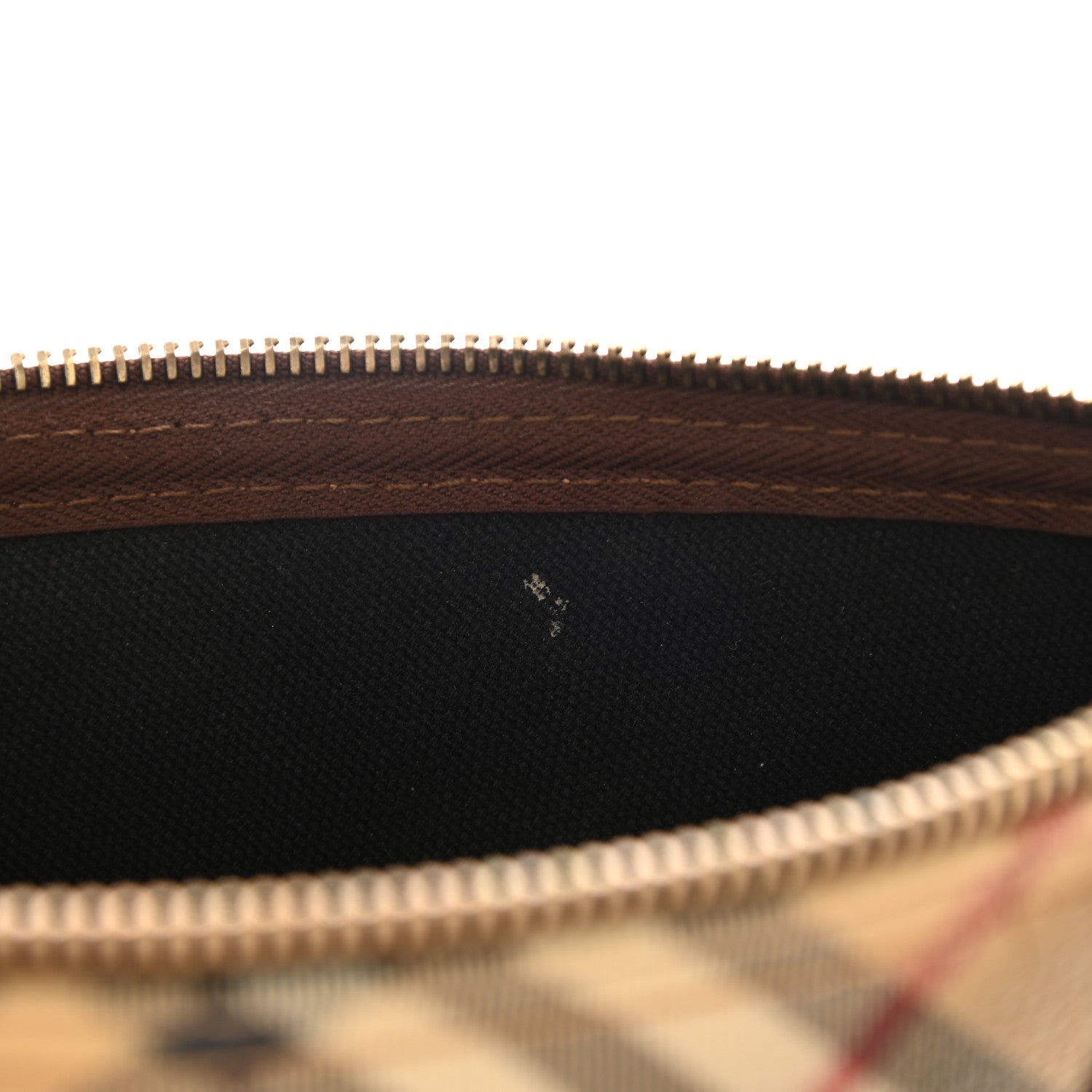 Burberry Haymarket Check Pochette Tan 9 of 11