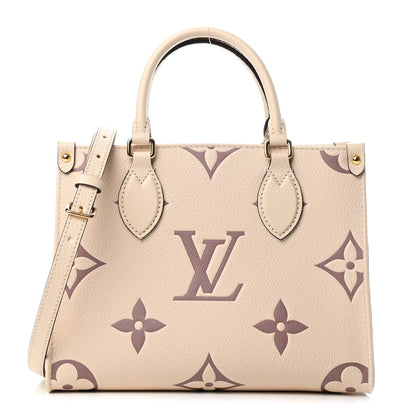 Louis Vuitton Empreinte Monogram Giant Onthego PM Creme Bois De Rose 1 of 4
