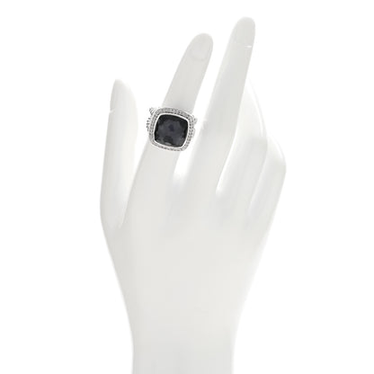 David Yurman Sterling Silver Diamond Black Orchid 14mm Albion Ring 52 6 1 of 4