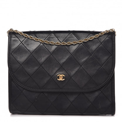 Chanel Lambskin Stitched Mini Evening Flap Black 1 of 11