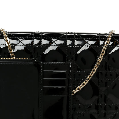 Christian Dior Patent Cannage Lady Dior Convertible Clutch Black 12 of 15