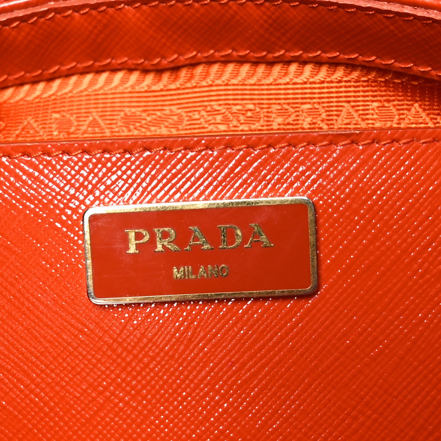 Saffiano Vernice Shopping Tote Arancio