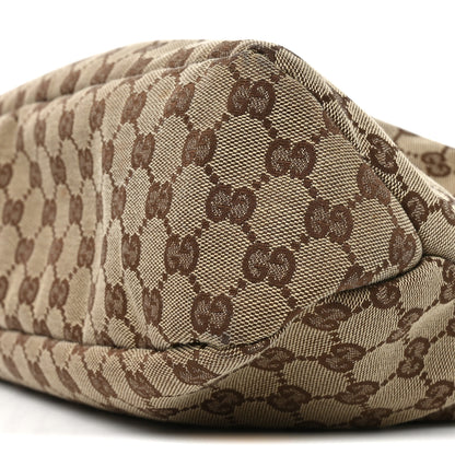 Gucci Monogram Medium Horsebit Chain Hobo Dark Brown 10 of 13
