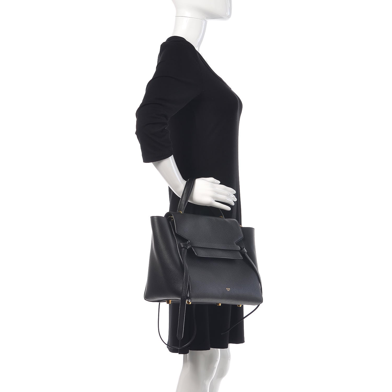 Celine Grained Calfskin Mini Belt Bag Black 3 of 12