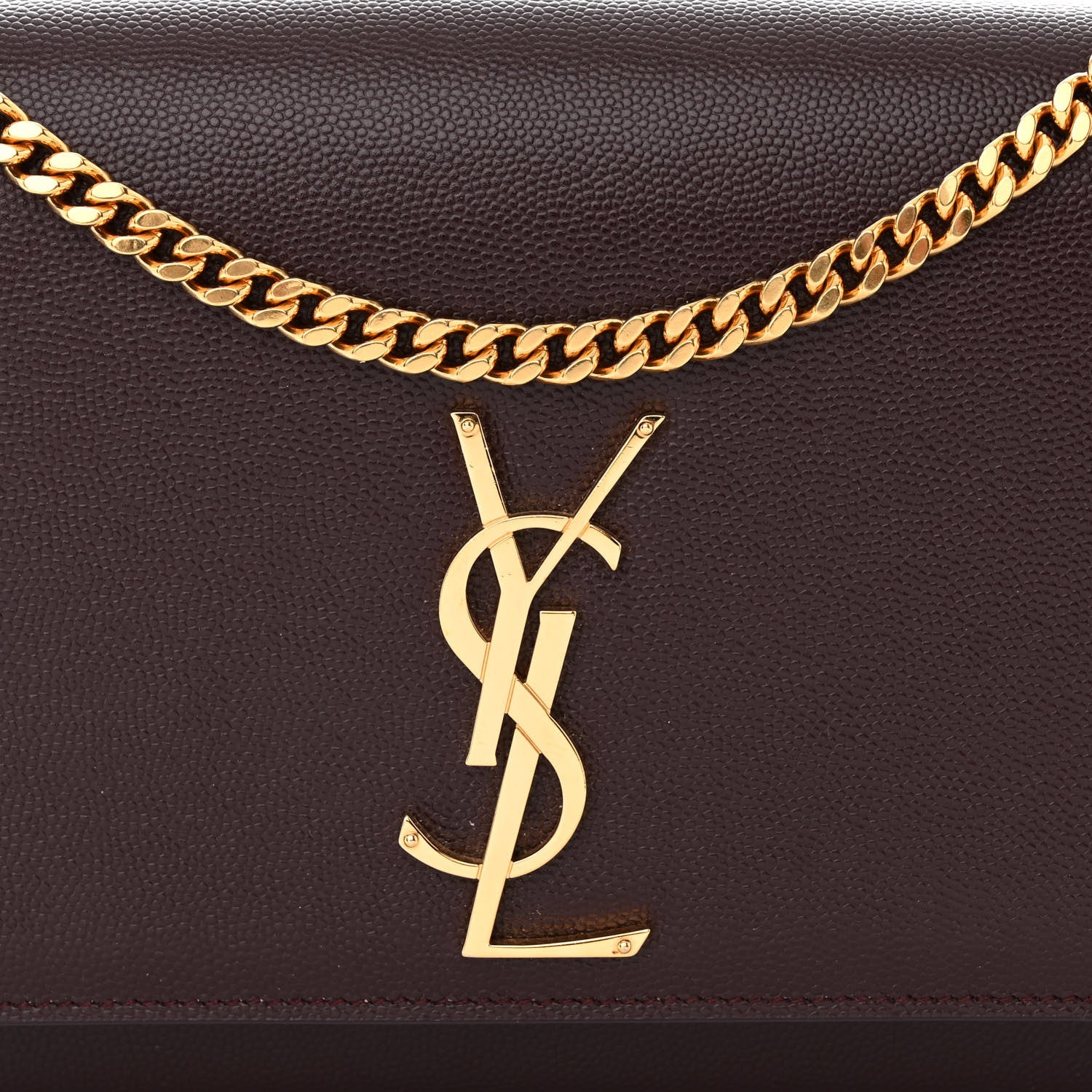 Saint Laurent Grain De Poudre Medium Classic Monogram Kate Satchel Amaranto 8 of 10