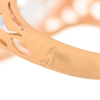 Pomellato 18K Rose Gold Rock Crystal Arabesque Ring 52 6 5 of 6