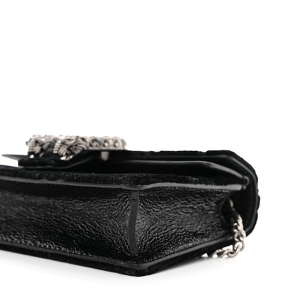 Gucci Velvet GG Monogram Super Mini Dionysus Shoulder Bag Black 9 of 10