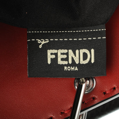 Fendi Cuoio Romano Selleria Vitello Zeus Large Mens Peekaboo Iconic Essential Satchel Black Rosso 7 of 8