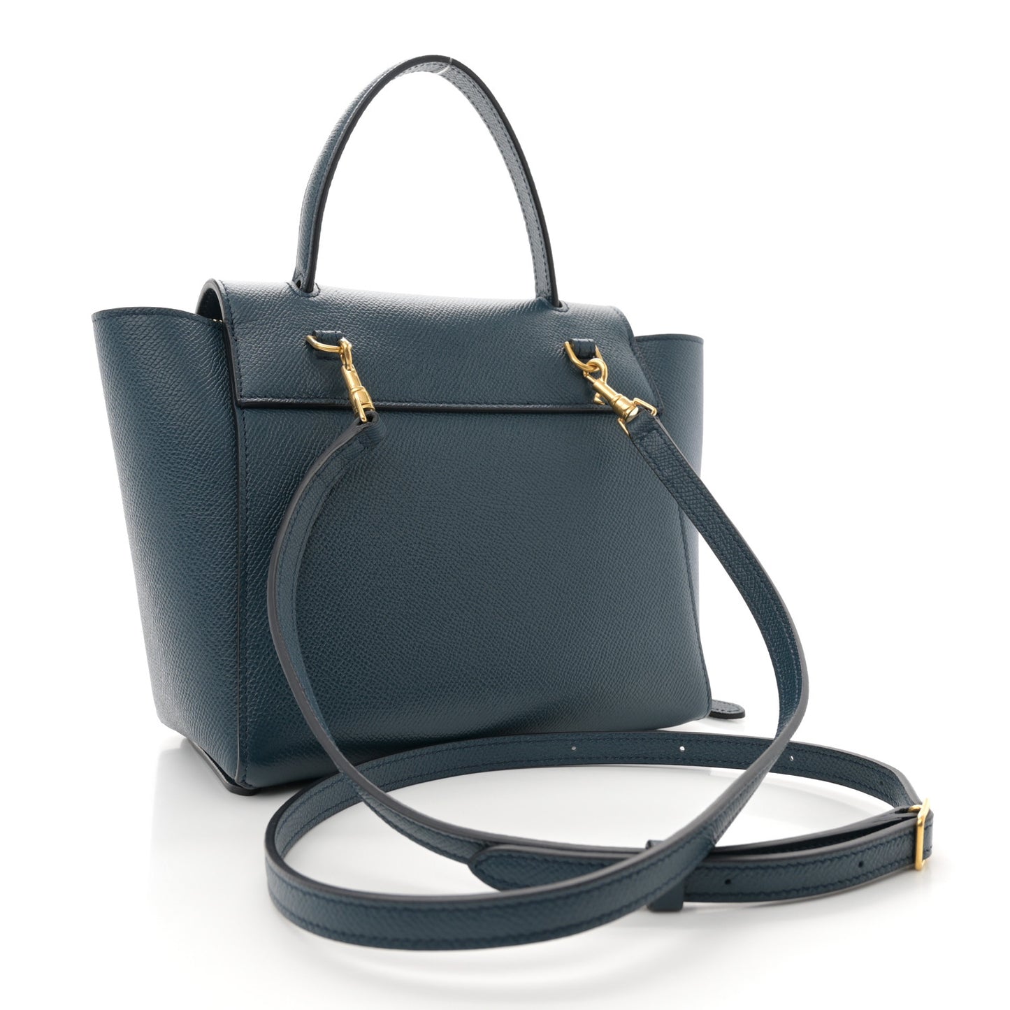 Baby Grained Calfskin Nano Belt Bag Abyss Blue