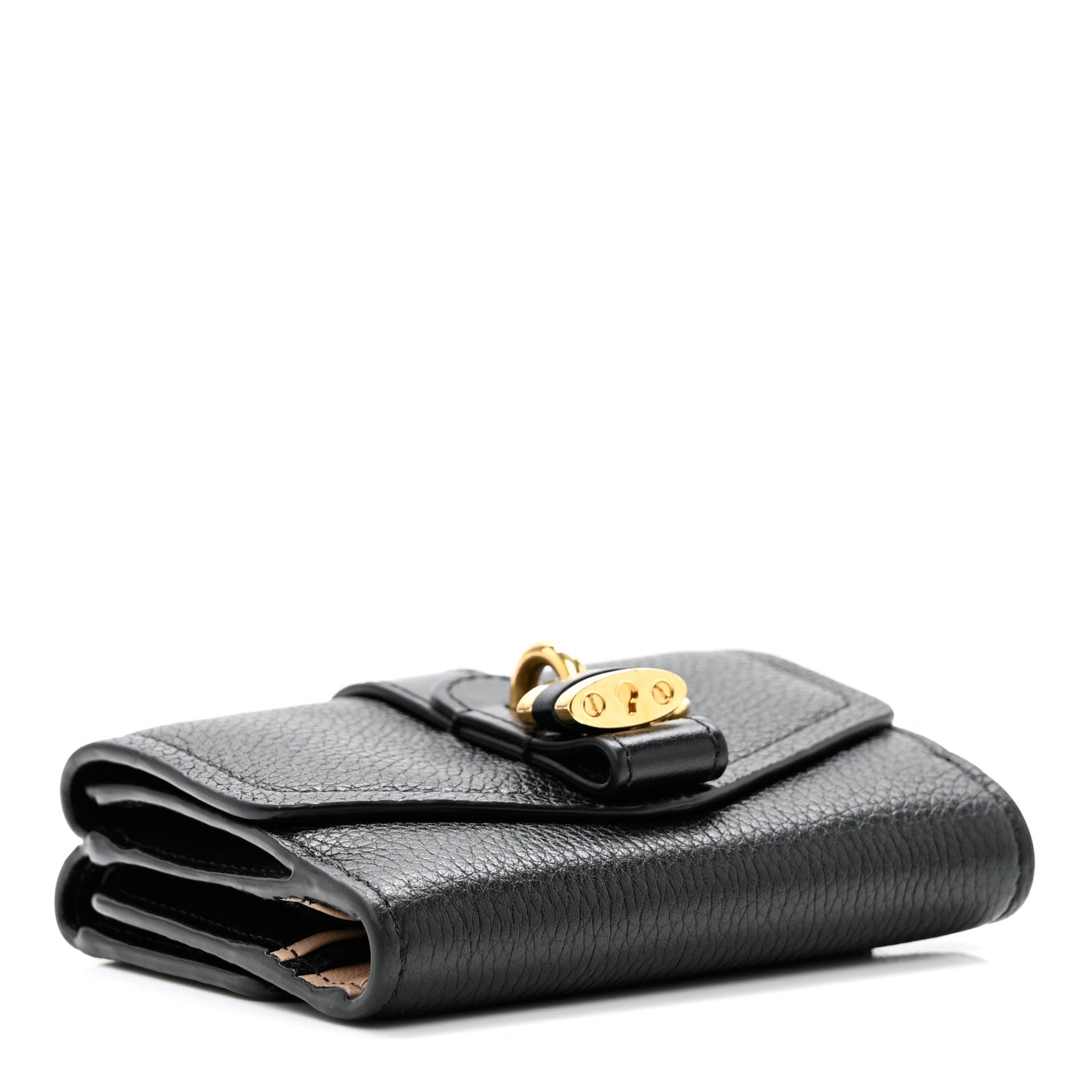 Chloe Grained Calfskin Small Aby Tri-Fold Wallet Black 4 of 6