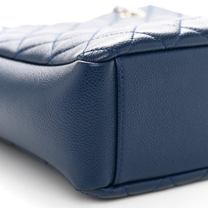 Chanel Caviar Quilted Petit Shopping Tote PST Navy Blue 9 of 13