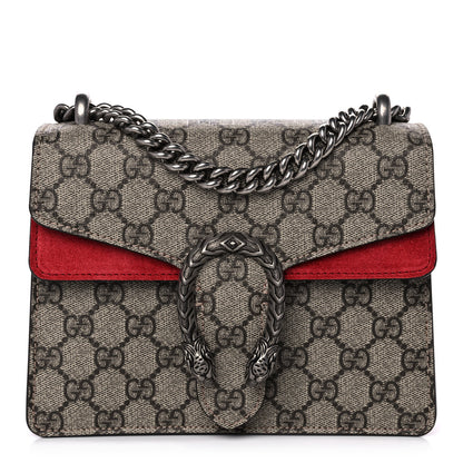 Gucci GG Supreme Monogram Mini Dionysus Shoulder Bag Hibiscus Red 1 of 10