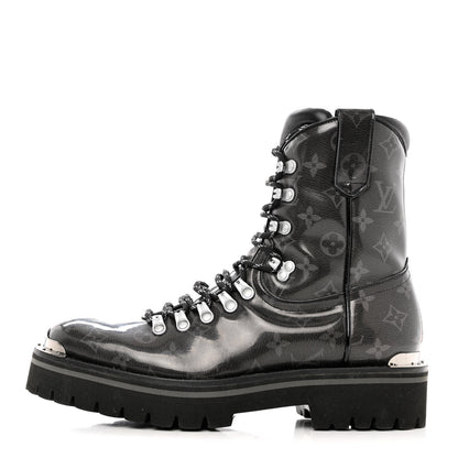 Louis Vuitton Monogram Eclipse Glaze Mens Outland Ankle Boots 8 1 of 11