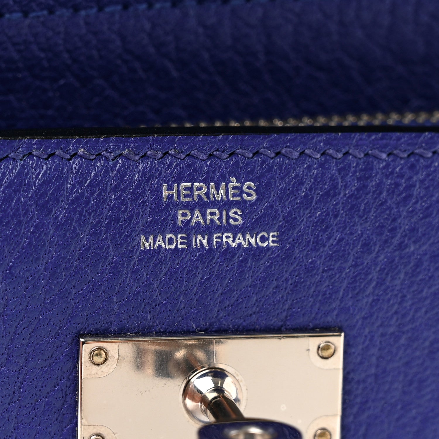 Hermes Chevre Mysore Medium Kelly Wallet Bleu Electrique 7 of 8