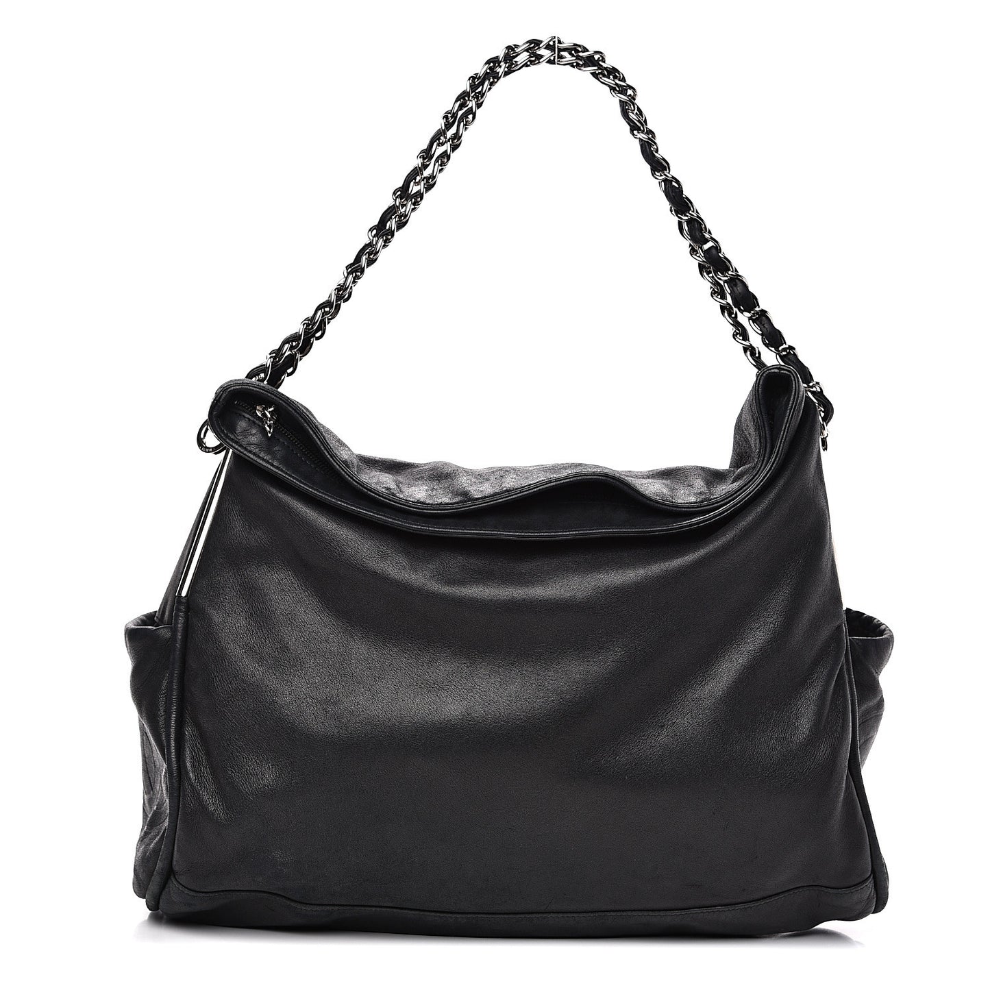 Lambskin Large Ultimate Soft Tote Black