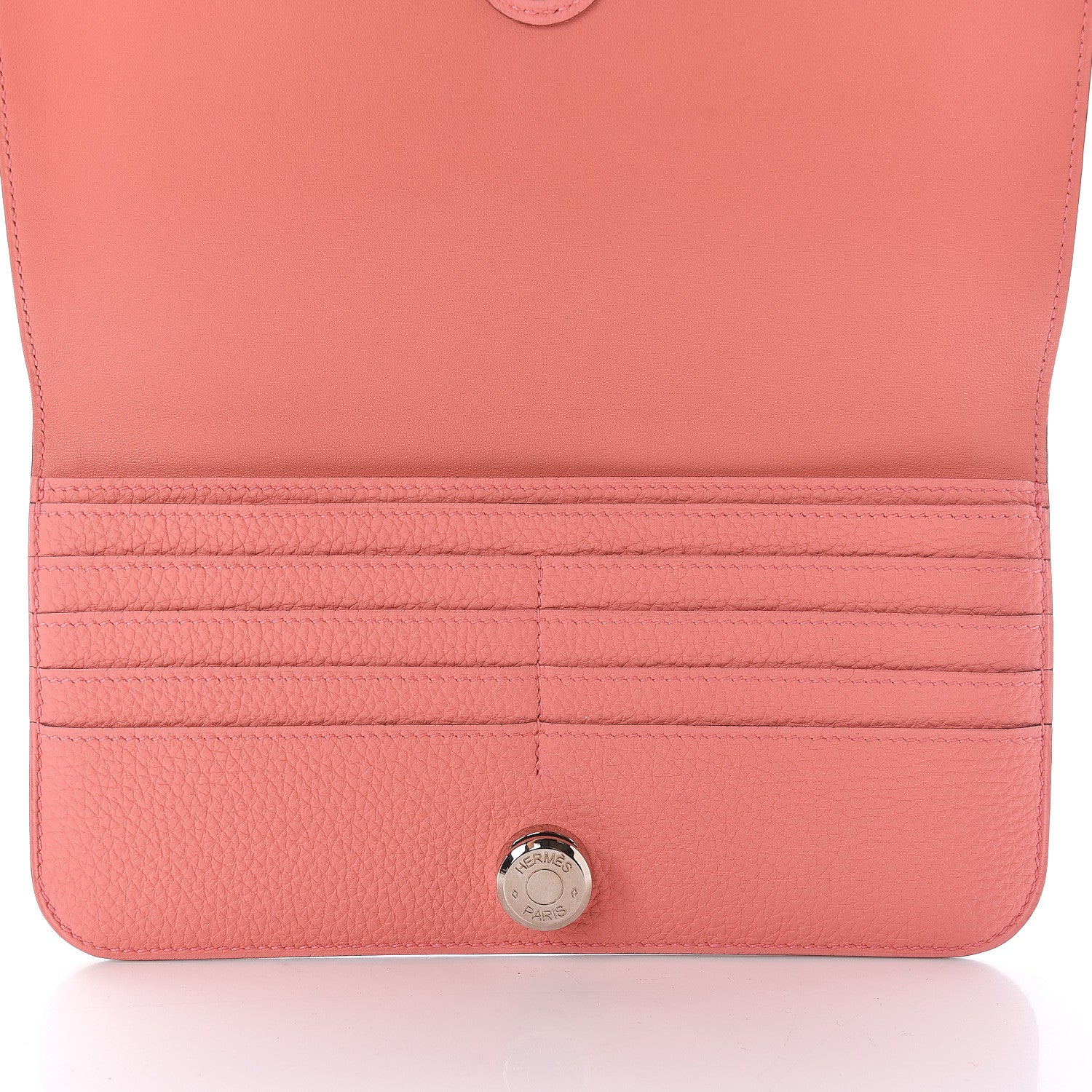 Hermes Togo Dogon Recto Verso Wallet Rose Candy 6 of 12