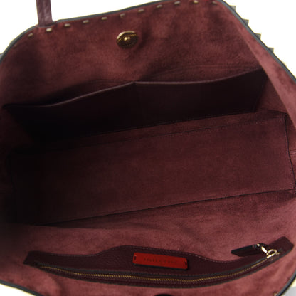Valentino Garavani Grained Calfskin Small Rockstud Shoulder Tote Rubin 5 of 11