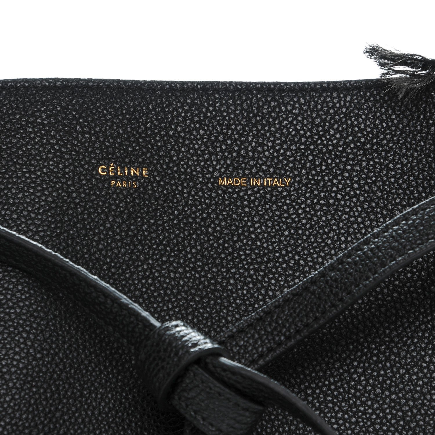 Celine Soft Grained Calfskin Small Belt Cabas Phantom Black 7 of 7