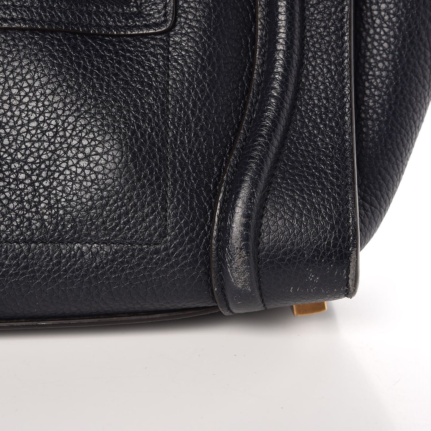 Drummed Calfskin Micro Luggage Black
