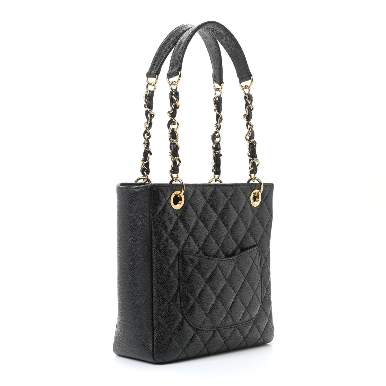 Chanel Caviar Quilted Petit Shopping Tote PST Black 3 of 11