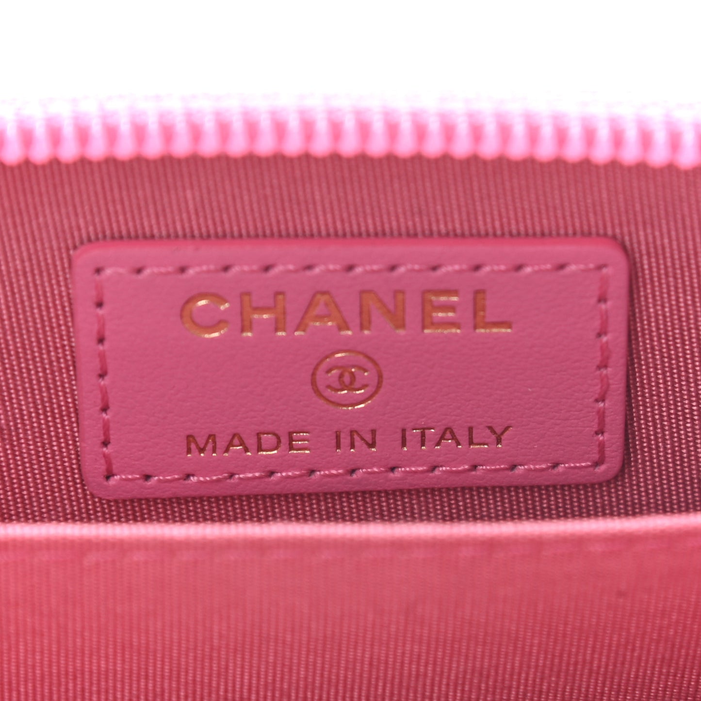 Caviar Chevron Quilted Boy Zip Around Coin Purse Wallet Dark Pink