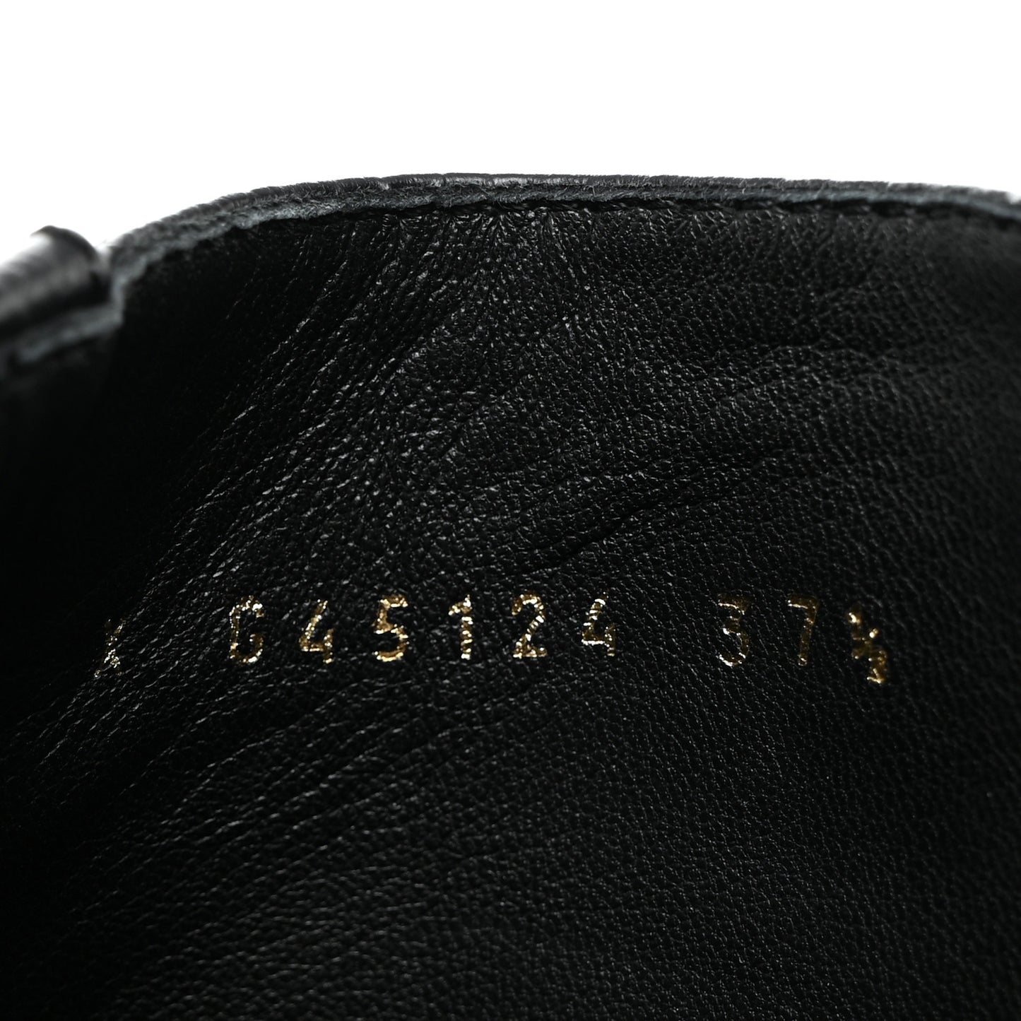 Grained Calfskin Shiny Calfskin CC Lace Up Combat Boots 37.5 Black