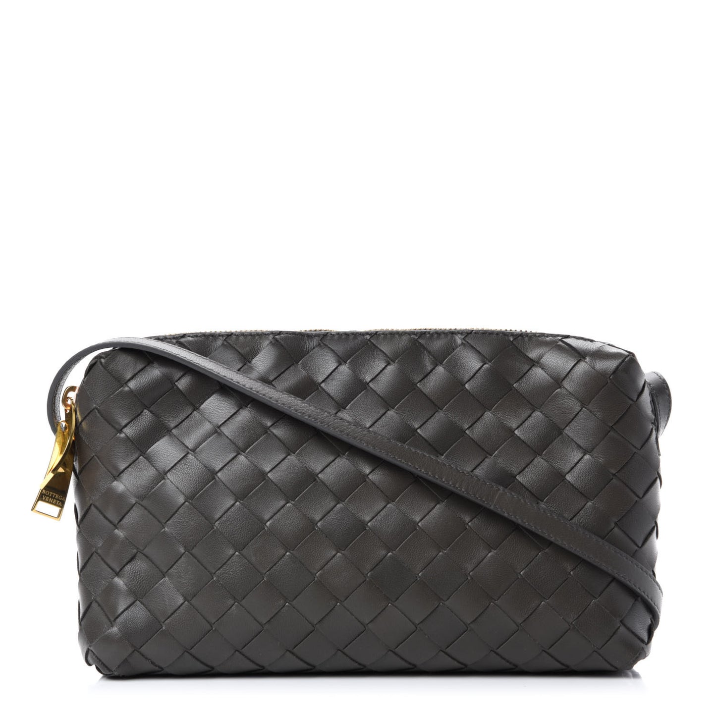 Nappa Intrecciato Crossbody Light Graphite