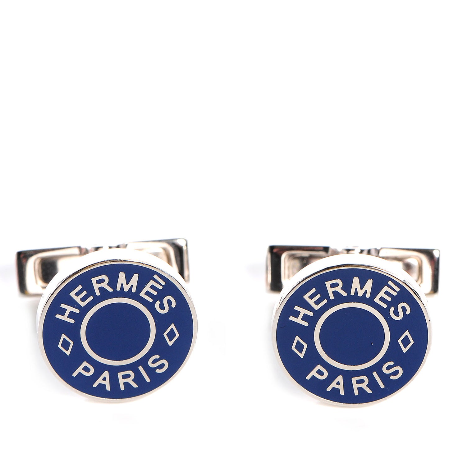 Licol 2 Lacquer and Metal Cufflinks Navy Bleu