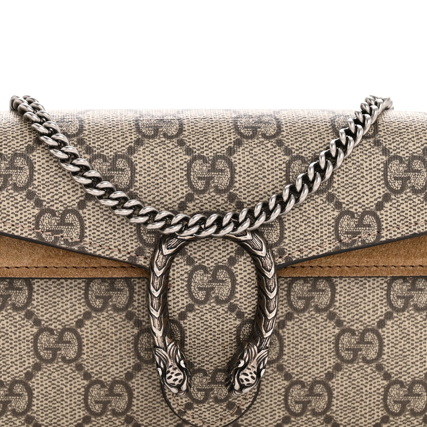GG Supreme Monogram Super Mini Dionysus Shoulder Bag Taupe