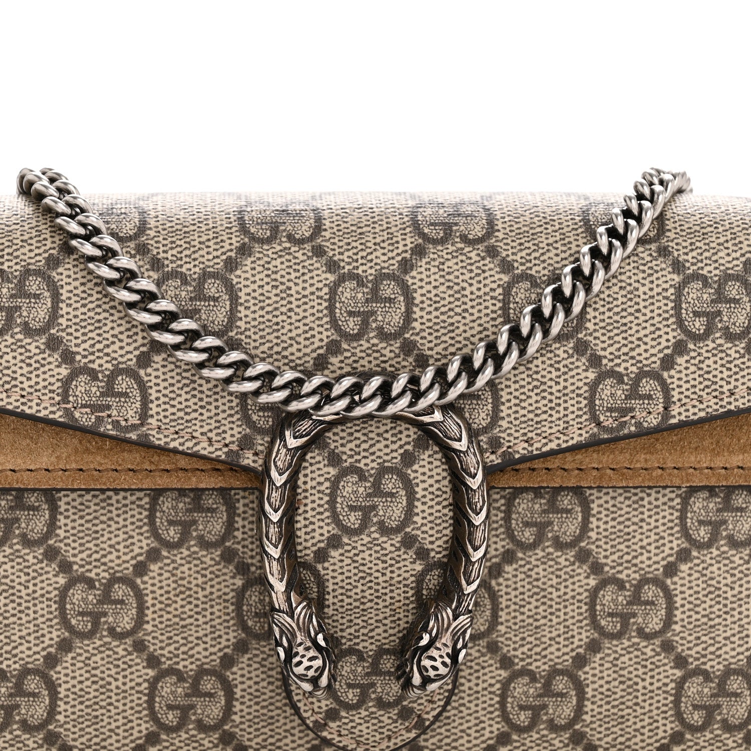Gucci GG Supreme Monogram Super Mini Dionysus Shoulder Bag Taupe 8 of 12