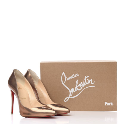 Christian Louboutin Metallic Patent Pigalle Follies 100 Pumps 37.5 Cappuccino 9 of 9