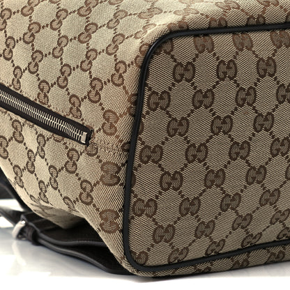 Gucci Monogram Dollar Calfskin O Drawstring Backpack Beige Ebony Testa di Moro Dark Chocolate 11 of 13