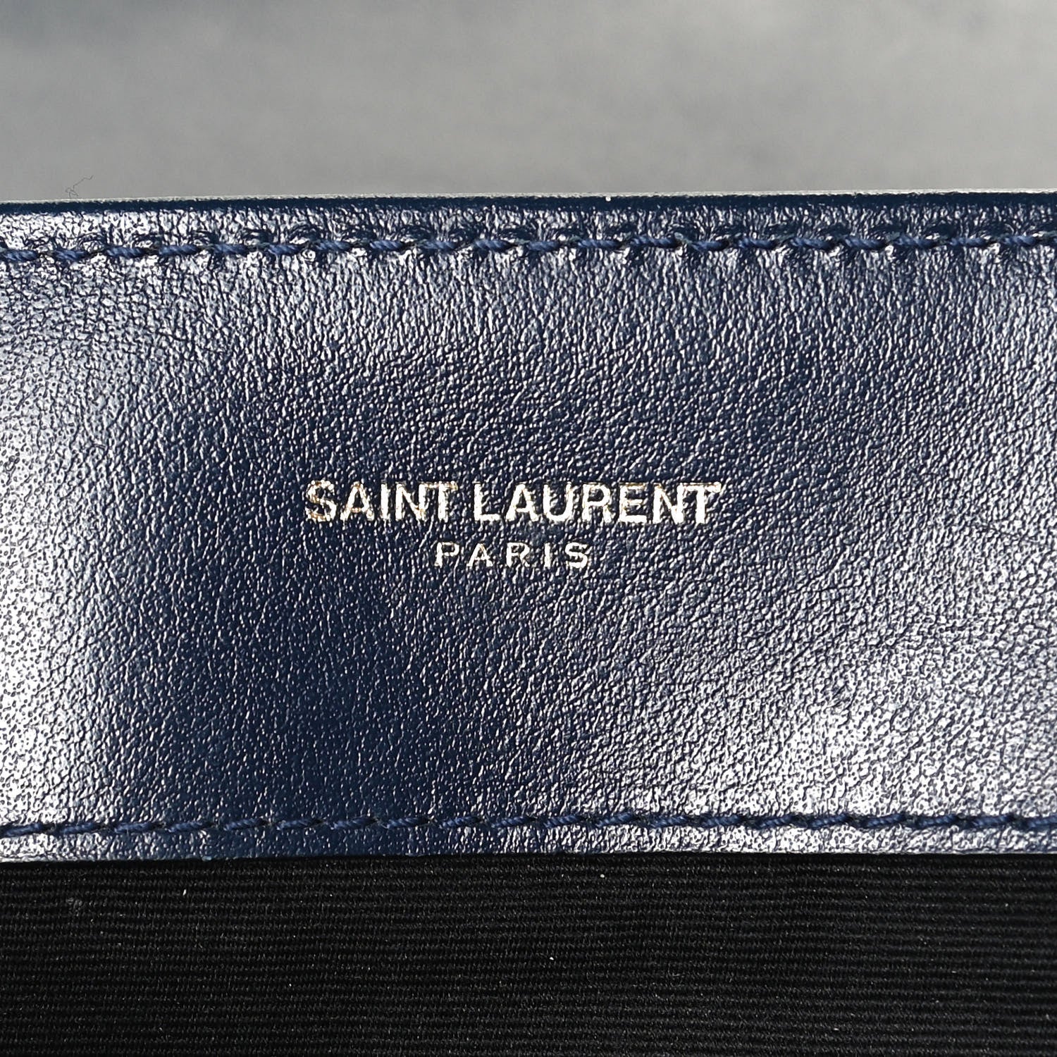 Saint Laurent Calfskin Y Quilted Monogram Medium Loulou Chain Satchel Deep Marine 5 of 13