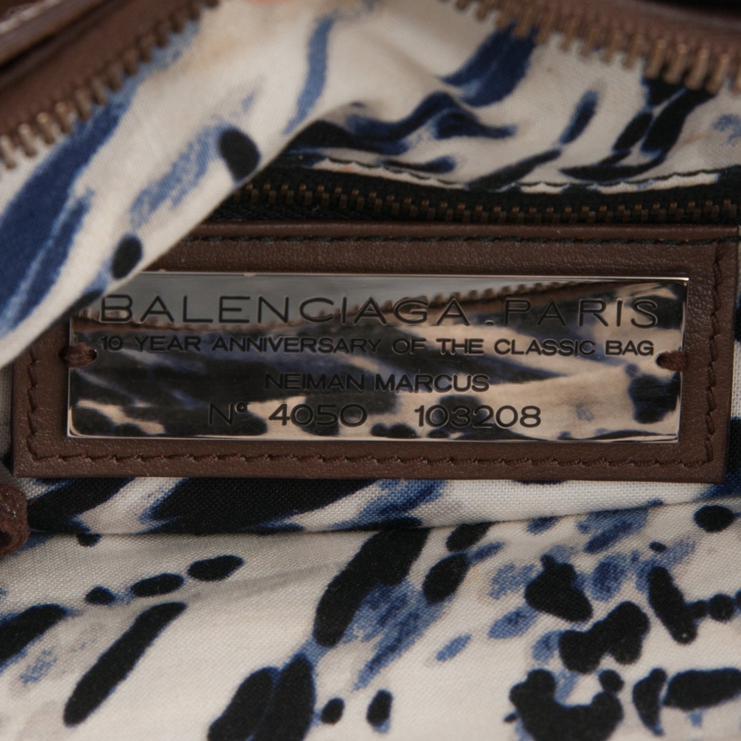 Metallic Craquele Calfskin Classic Hardware First Bronze