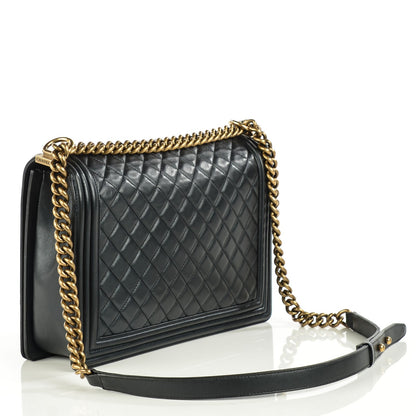Chanel Lambskin Quilted Large Boy Flap Black 3 of 8