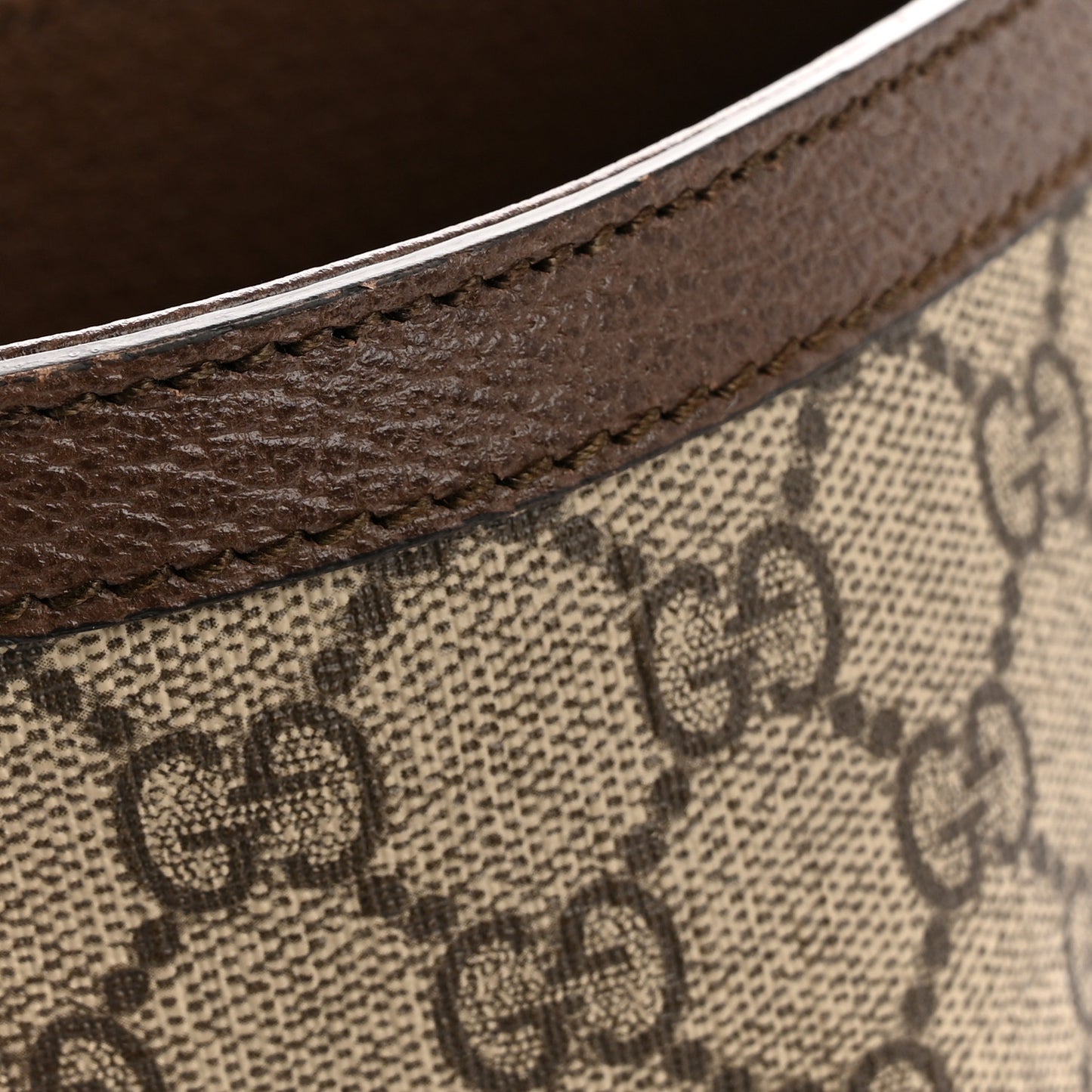 GG Supreme Monogram Medium Ophidia Shopping Tote Brown