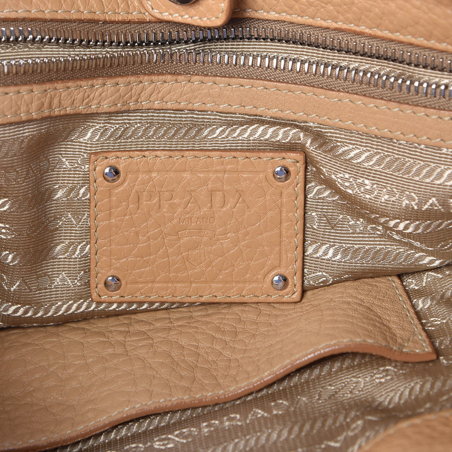 Prada Vitello Daino Hobo Sughero 6 of 8