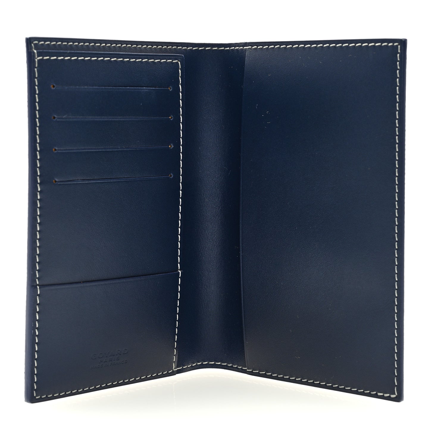 Goyardine Grenelle Passport Wallet Navy
